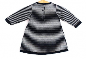 Le Top Navy Blue and White Striped Dress Back