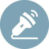 Microphone icon with sound waves